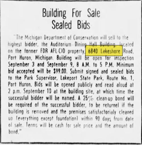 Kautz Shore Lanes (Shore Lane Bowling) - Sept 1966 Notice On Dining Hall